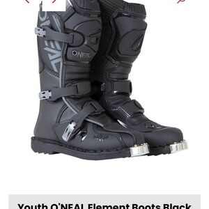 Youth Element O’Neal Boots - Black dirt bike boots